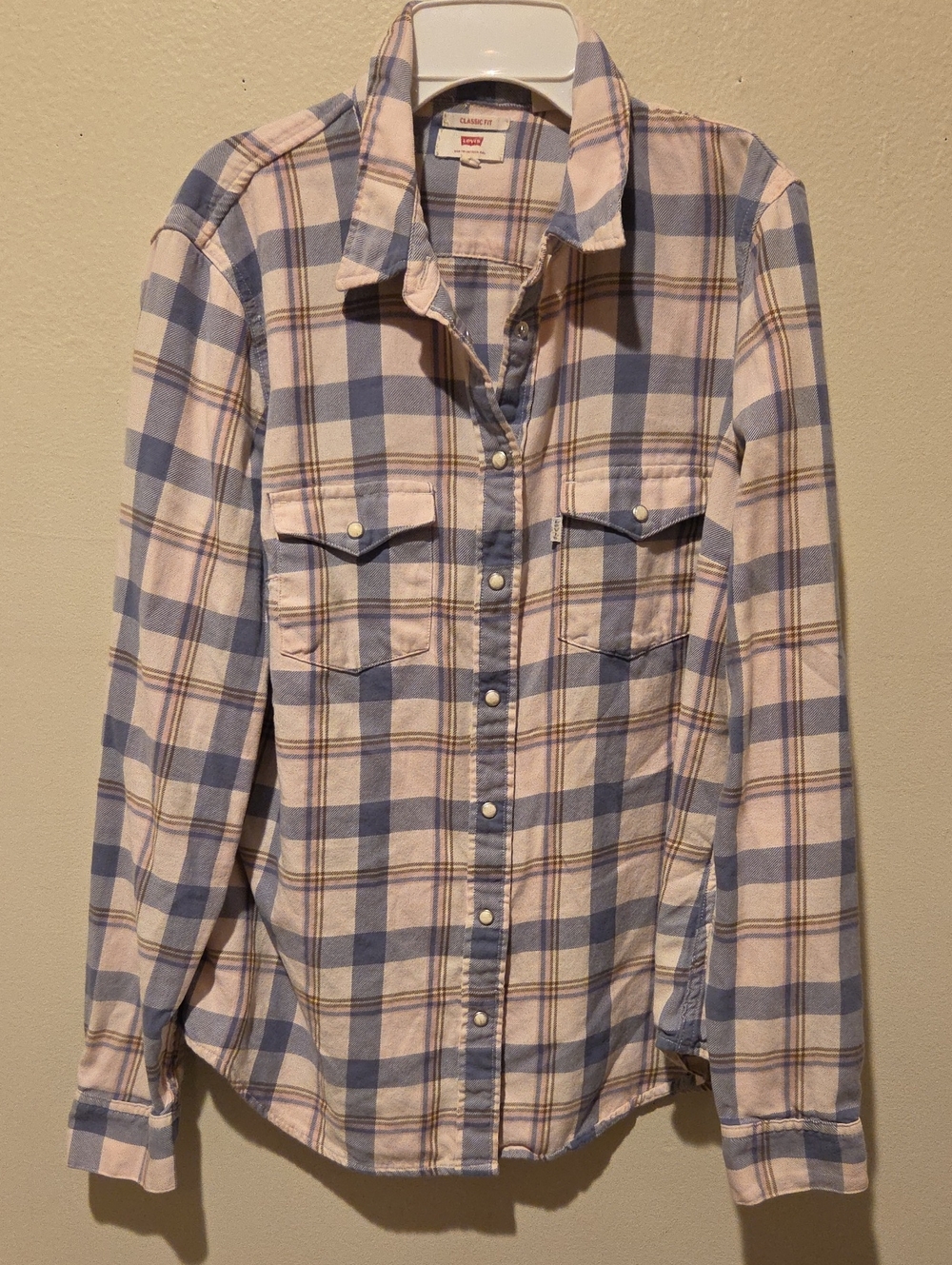 ❤️ LEVIS ULTIMATE WESTERN PlAID SHIRT, SHELL SNAP, CLASSIC FIT, MEDIUM